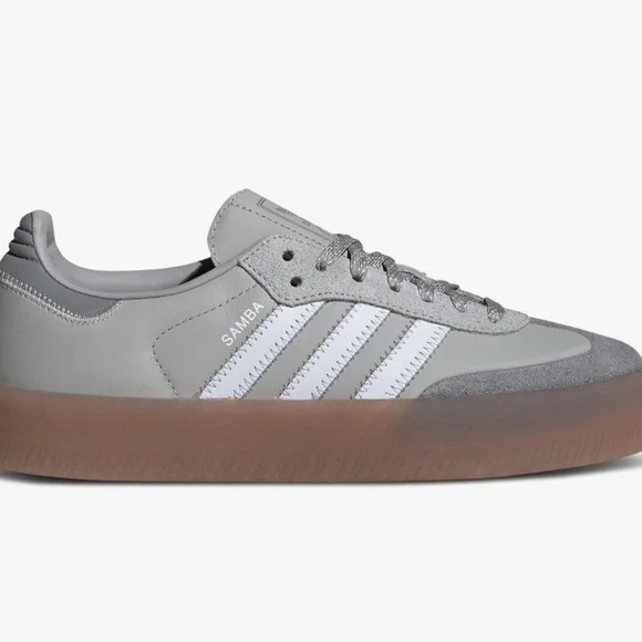 adidas gazelle silver green womens Adidas Women's Samba OG Core Black / Matte Silver / Almost Yellow Low Top  Sneakers main image 1